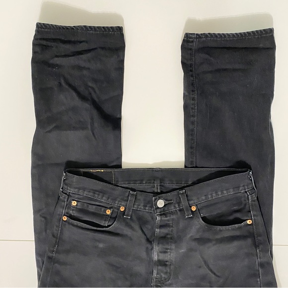 Levi 501 Jeans - Black - 32Wx34L - Picture 2 of 7